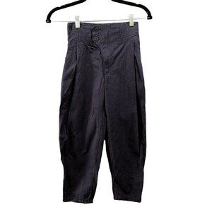 Vintage Girls Size 7 High Waisted Trouser Pants Plaid Wide Leg Barrel 90s